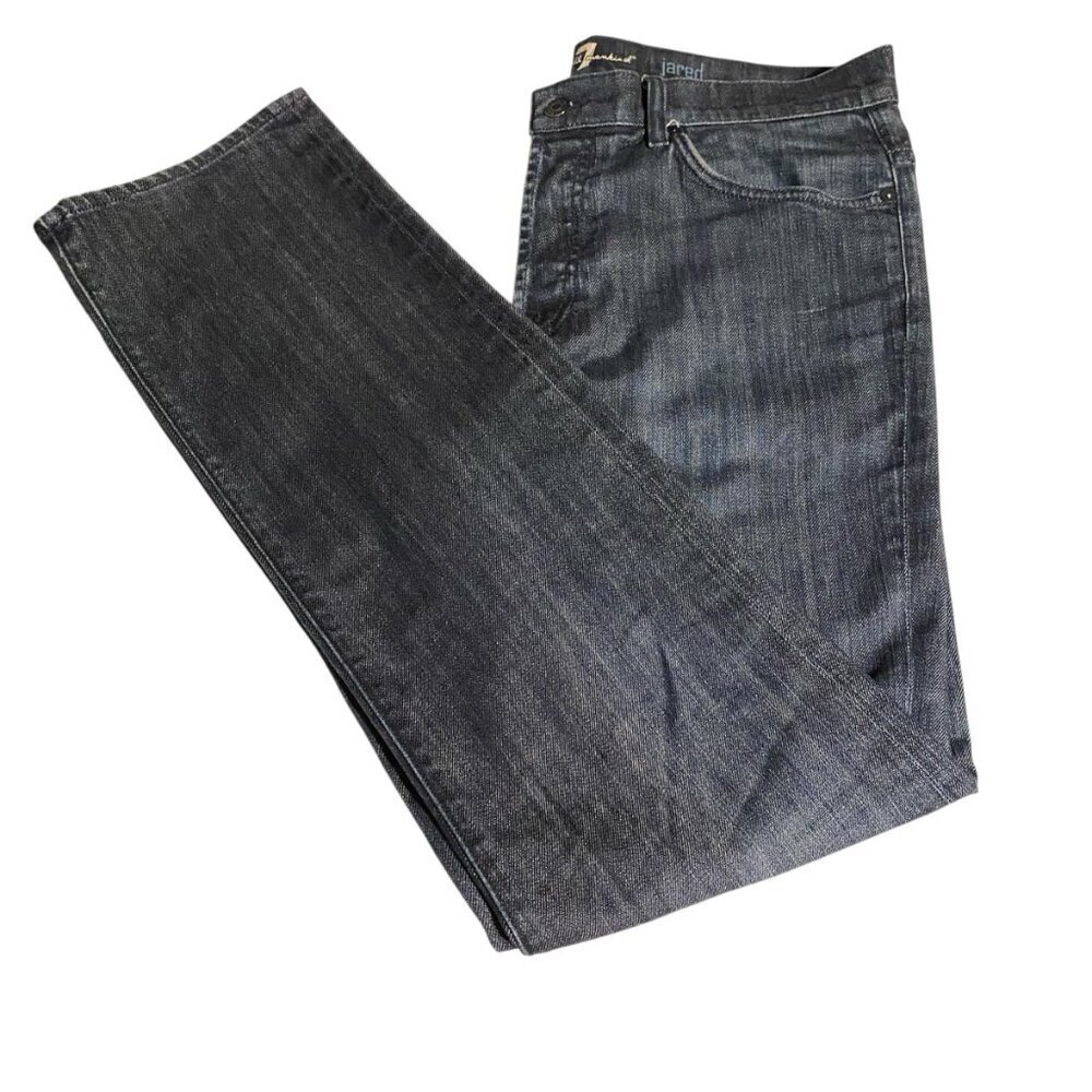 7 For All Mankind Men's 33 JARED Straight Leg Button Fly 100% Cotton Jeans 33x32 - Picture 6 of 10